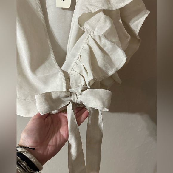 Wrap top with ruffles - Picture 6 of 8